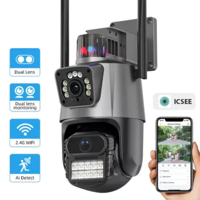Camara De Seguridad Wifi Con Doble Lente